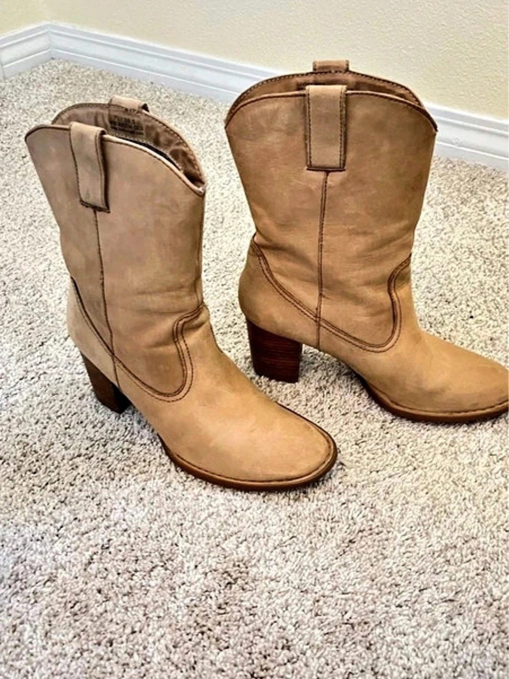 Born Crown Brown Leather Western Boots US 7.5